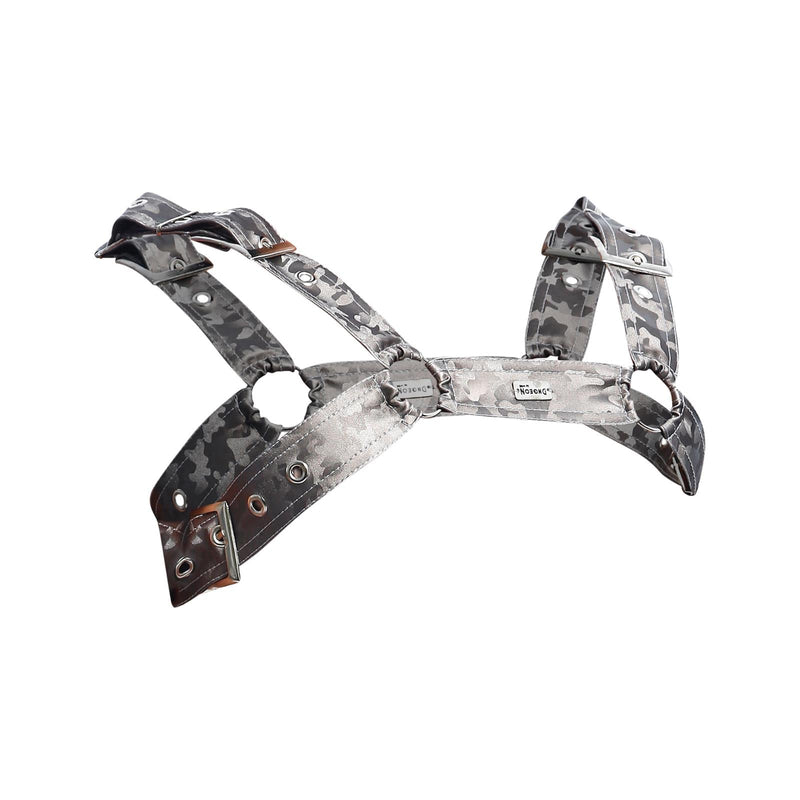MOB DNGEON Classic Belt Harness O/S Luxurious Faux Leather Titanium Camo DMBL13 54