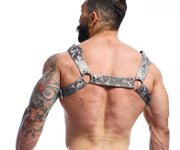 MOB DNGEON Classic Belt Harness O/S Luxurious Faux Leather Titanium Camo DMBL13 52