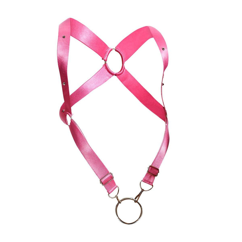 MOB DNGEON Cross back Elastic Harness Back O - Ring Pink Mirror DMBL05 S084