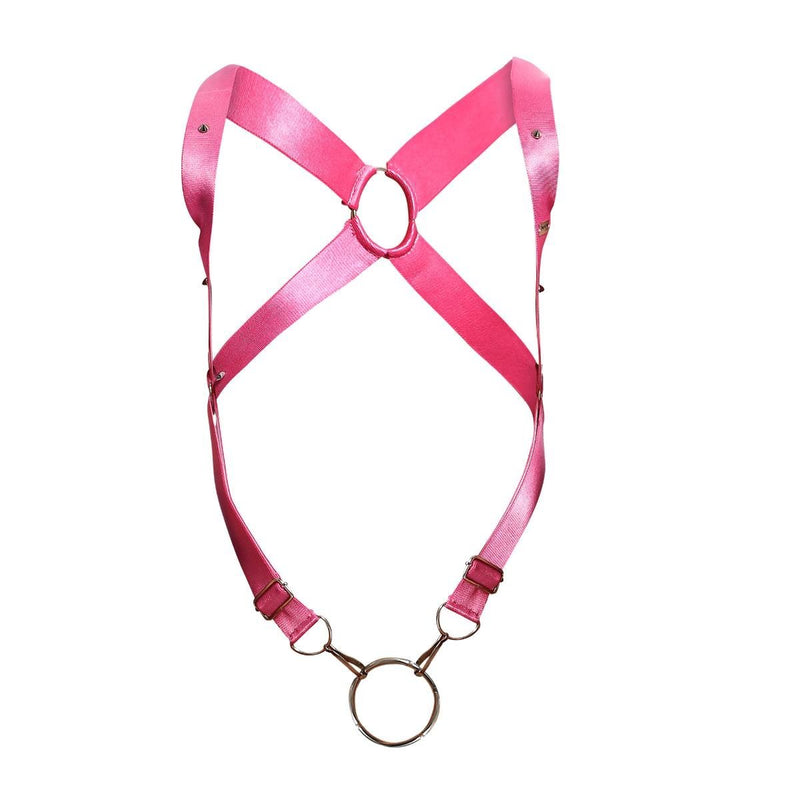 MOB DNGEON Cross back Elastic Harness Back O - Ring Pink Mirror DMBL05 S083