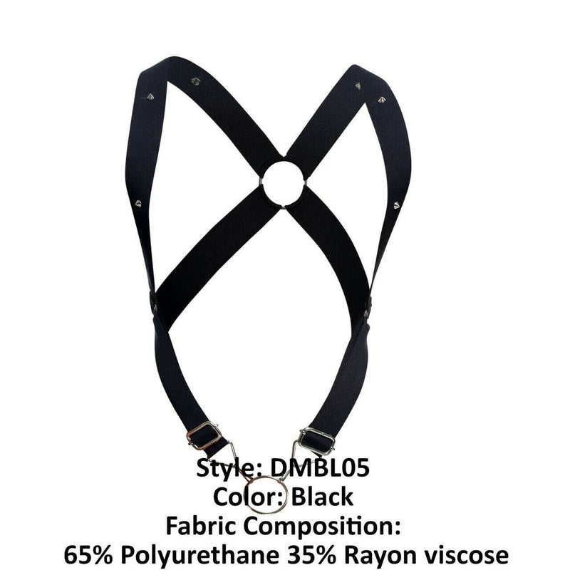 MOB DNGEON Cross back Elastic Harness O - Ring Black DMBL05 S085