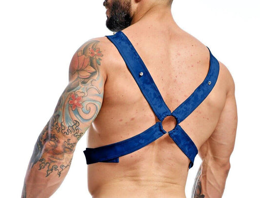 MOB DNGEON Cross Chain Harness Leather - Look One Size Navy - Camo DMBL09 - 32