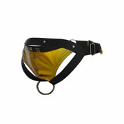 MOB DNGEON Open Front Jockstrap With C - Ring Yellow O/S DMBL017