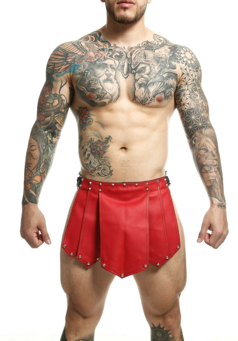 MOB DNGEON Skirt Eroticwear Mens Kilt Roman Skirts Fetish Red DMBL10 102