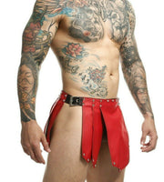 MOB DNGEON Skirt Eroticwear Mens Kilt Roman Skirts Fetish Red DMBL10 101