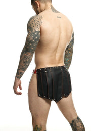 MOB DNGEON Skirts Eroticwear Mens Kilt Roman Skirt Fetish Black & Red DMBL10 45