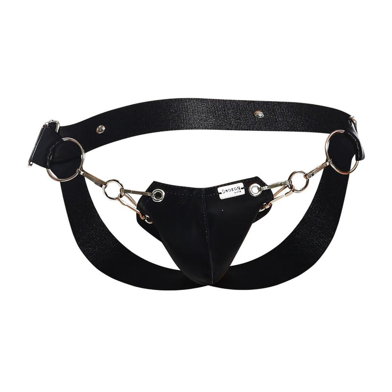 MOB DNGEON Snap Jockstrap Metal Ring Open Back - Mamba One Size DMBL033