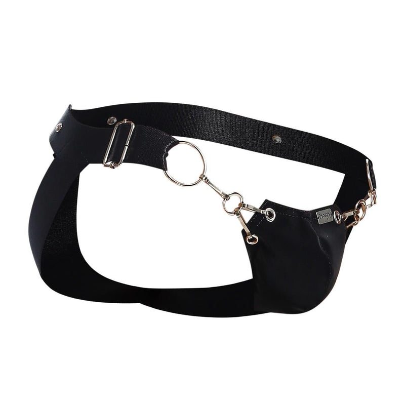 MOB DNGEON Snap Jockstrap Metal Ring Open Back - Mamba One Size DMBL032