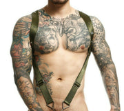 MOB DNGEON Straight Back Adjustable Harness O/S DMBL06 Army2