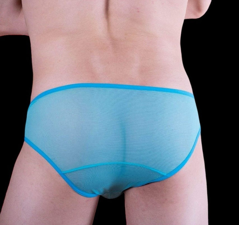 MOB Erotic Mens Wear Super Sexy Mens Underwear Side Way Mesh Turquoise MBL33 32