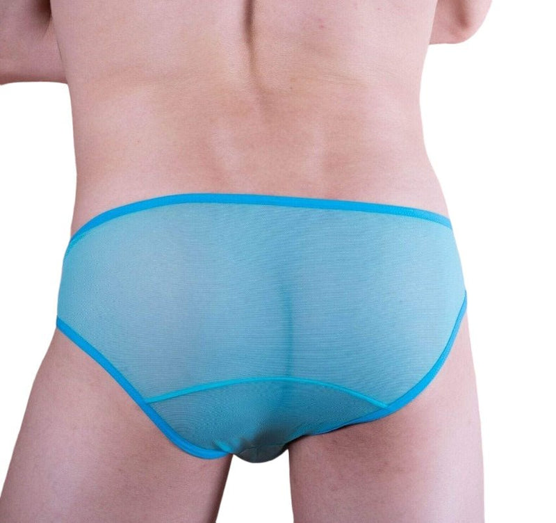 MOB Erotic Mens Wear Super Sexy Mens Underwear Side Way Mesh Turquoise MBL33 34