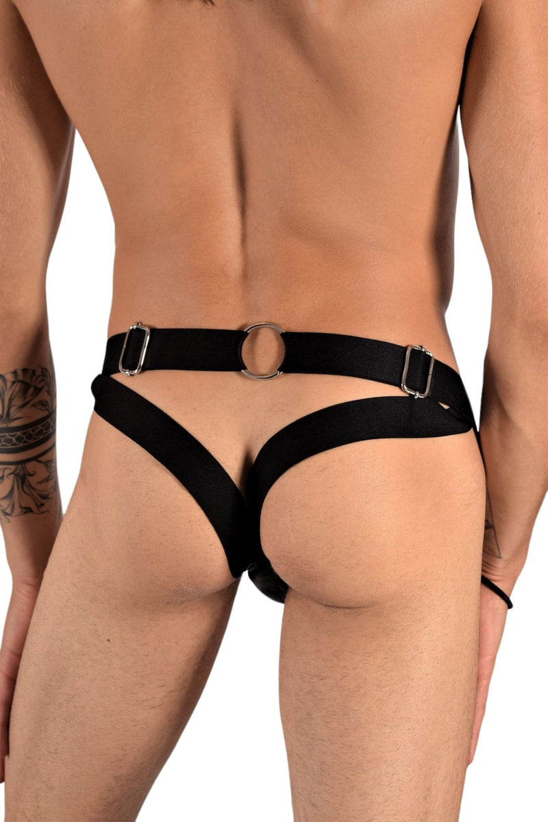 MOB Eroticwear Jockstrap Dngeon Chainlink Jock O/S Black DMBL02 27