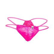 MOB Thongs Malebasics Open Lace Thong Hot Pink MBL494