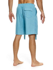 Modus Vivend Linen Bermuda Straight Fit Short Adjustable Belt Blue 10462 B1003