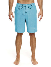 Modus Vivend Linen Bermuda Straight Fit Short Adjustable Belt Blue 10462 B1002