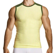 Modus Vivendi Army Combo Sleeveless Tank Top in Yellow/Green 27431 B1031