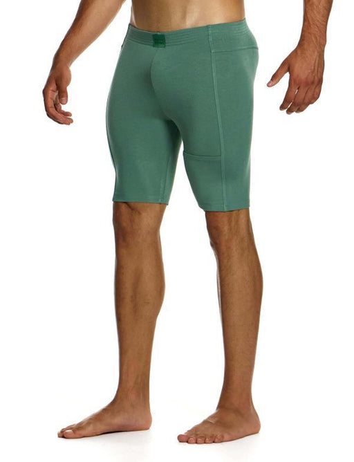 MODUS VIVENDI Bamboo Biker Shorts Long Trunk Khaki 13423 B84 - SexyMenUnderwear.com