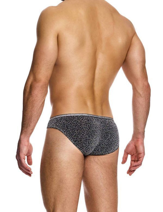 MODUS VIVENDI Crackled Classic Briefs Fashion Lurex Gray Metallic Yarns 253133