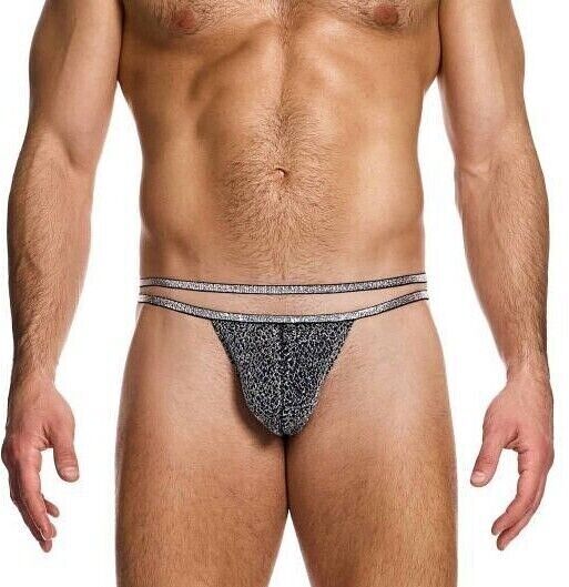 MODUS VIVENDI Crackled Thong Double Lurex Metallic Yarns Gray 25311 B821