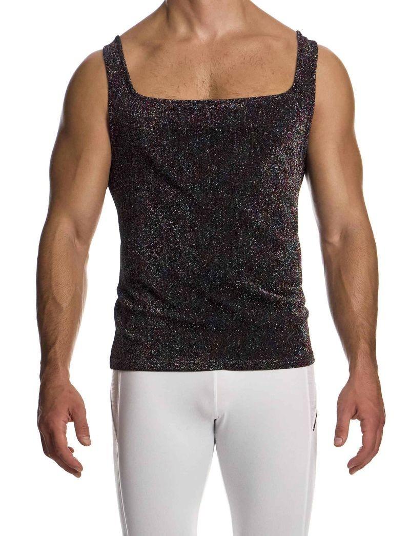 Modus Vivendi Delusion Tanktop Elastic Knitted Lurex Yarns Tank Top Black 025315