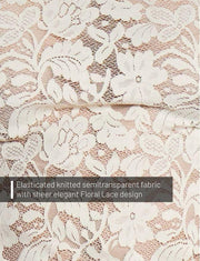 Modus Vivendi Floral Lace Ankle - Length Sheer Leggings Knitted Ivory 04161 B1024