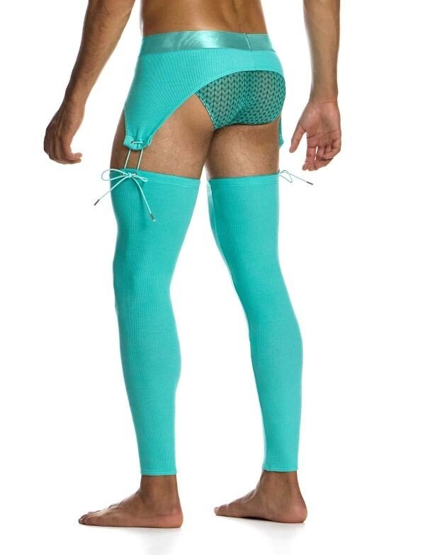 MODUS VIVENDI Garters Belt Brief Combo Reversible Organic Cotton Neon 04581 B982