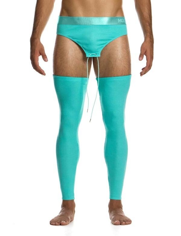 MODUS VIVENDI Garters Belt Brief Combo Reversible Organic Cotton Neon 04581 B984