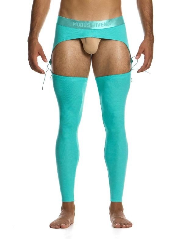 MODUS VIVENDI Garters Belt Brief Combo Reversible Organic Cotton Neon 04581 B986