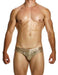 MODUS VIVENDI Harem Classic Brief Slim Fit Shiny Jacquards Sequins Gold 194141