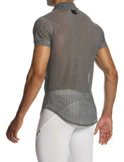 MODUS VIVENDI Illusion Shirt Muscle Fit Elasticated Mesh Chemise Black 04542 79A4