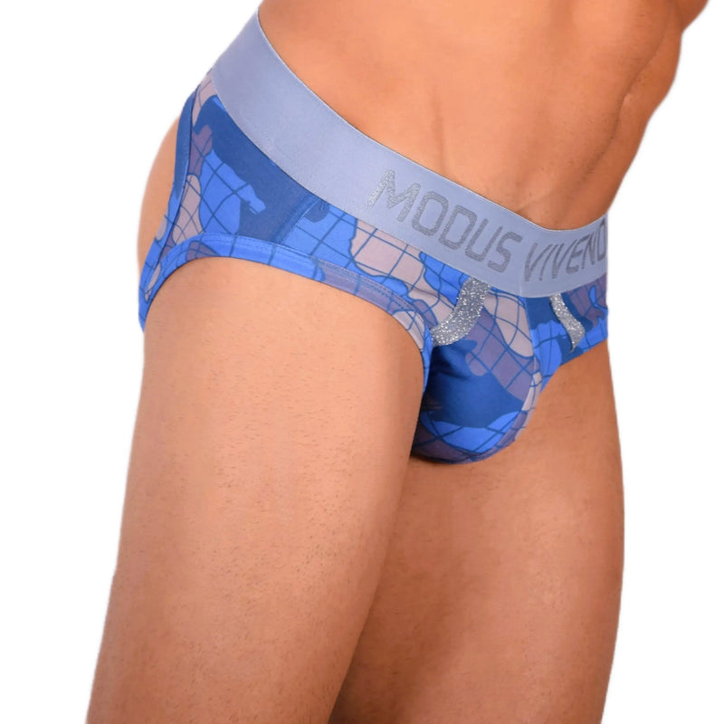Modus Vivendi Jockstrap Backless Trapped BottomLess Camo Jock Blue 11014 66