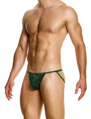 Modus Vivendi Jockstrap Glitter Knitted Lurex Yarns Green Jock 26312 B872