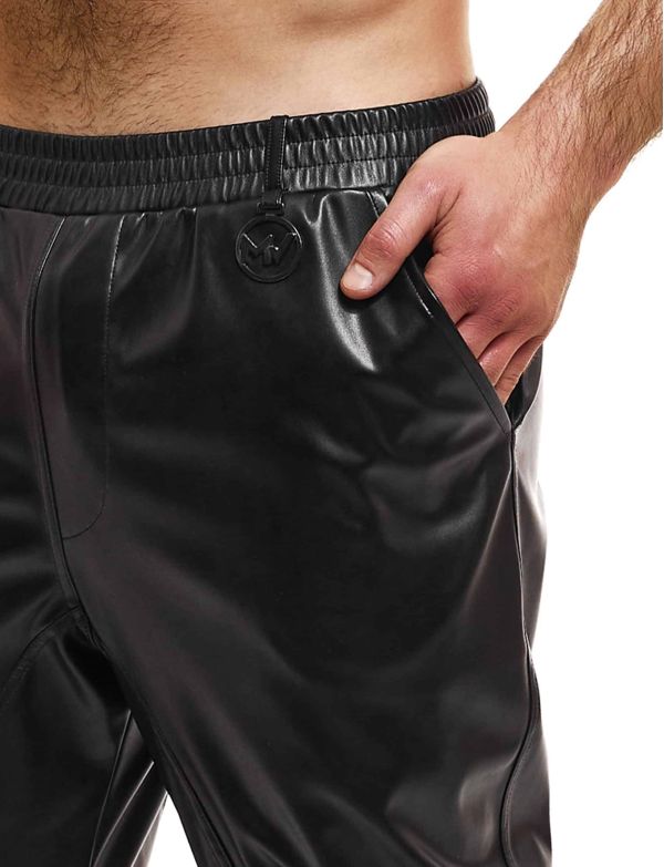 Modus Vivendi Leather Pants Carrot Fit Joggers Faux - Look Black 20563 B793