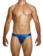 MODUS VIVENDI Leopard Thong Regular Fit T - String Velvet Touch Blue 154112