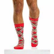 Modus Vivendi Mid - Cut Socks Cotton Ribbed Cuffs Sock Red XS2014 B622