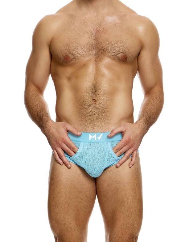 Modus Vivendi Plain Knit Classic Brief Stretch Knitted Fabric Blue 09413 B903