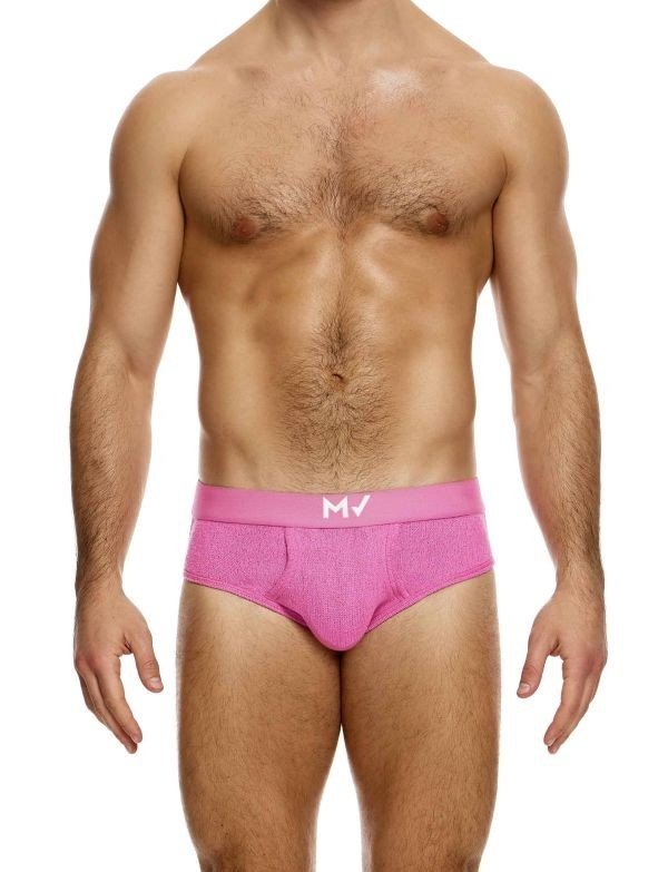 Modus Vivendi Plain Knit Classic Brief Stretch Knitted Fabric Pink 09413 B904