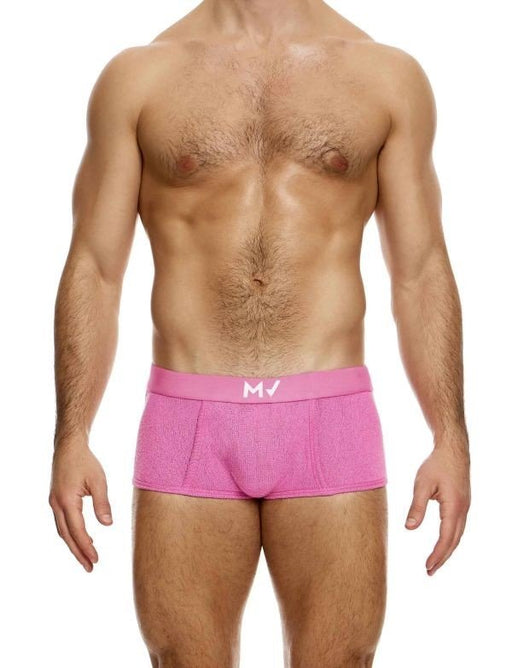 Modus Vivendi Plain Knitted Boxer Retro Style Trunks Pink 09421 B902