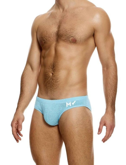 Modus Vivendi Plain Knitted Briefs in Light Blue 09412 B901