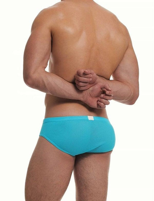 Modus Vivendi Sporty Brief Retro Micro Fishnet Briefs Turquoise 05515 1932