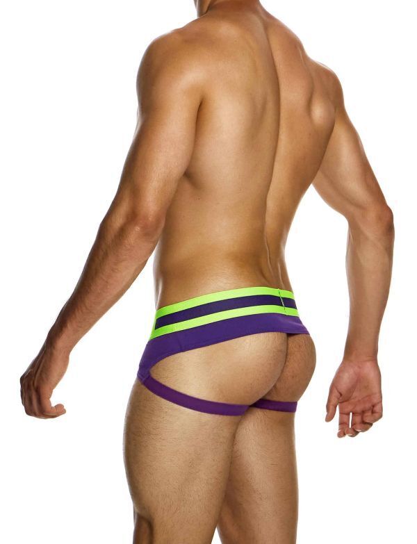 Modus Vivendi Sporty Fly Jockstrap Original Peplum Knitted Cotton Purple 124133