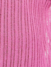 Modus Vivendi Striped Crochet Sleeveless Vest Knitted Tank Top Pink 07431 B1014