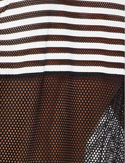 MODUS VIVENDI Striped Through Fly Brief Jaquard Fishnet Black & White 01417 1944