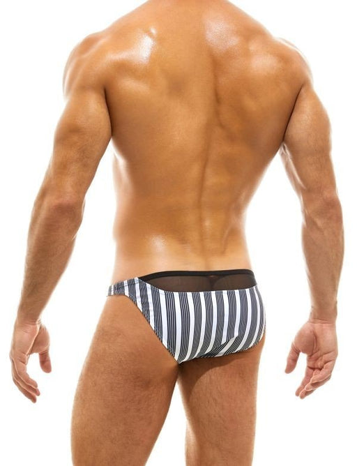 Modus Vivendi Swimwear Monochrome Moon Low Cut Swim Brief Stripped DS2111 B652