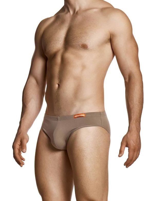 MODUS VIVENDI Upcycled Cotton Briefs Classic Retro Style Brief Brown 22413 - 1 1041