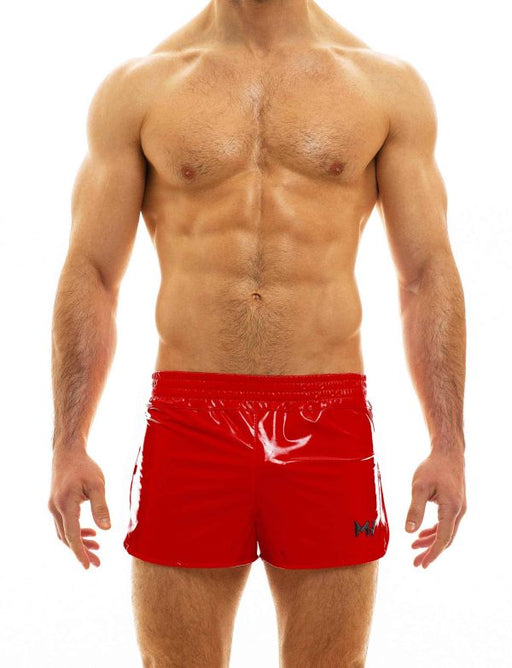 Modus Vivendi Viral Vinyl Shorts Glossy Shiny Red Short 08061 89A2