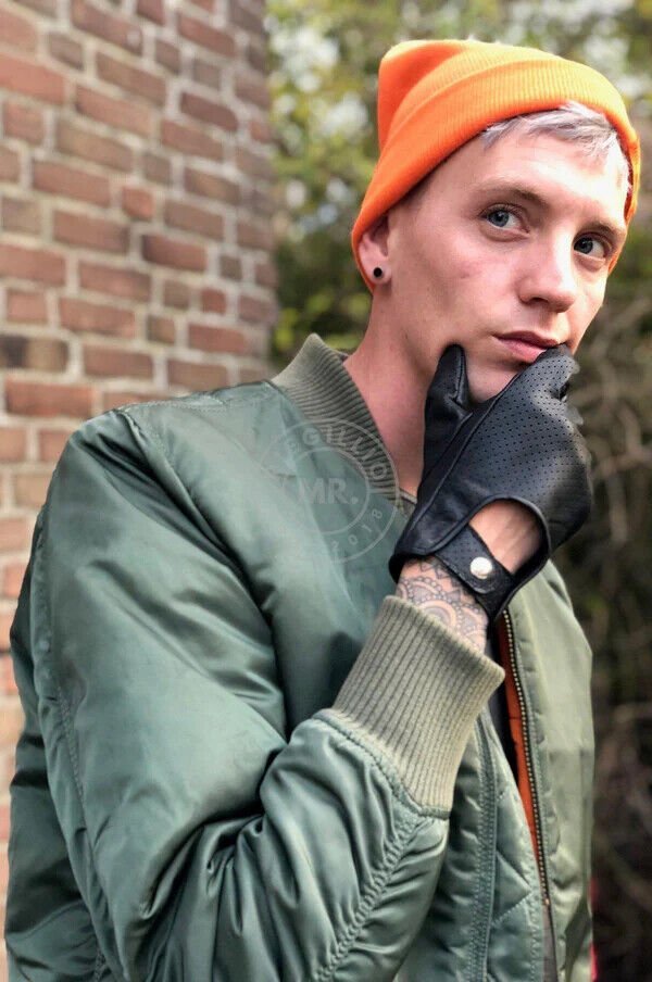 MR. Riegillio Leather Racing Gloves Lightweight Resilient Sheep Leathers Black3