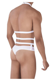 PIKANTE Decided Harness - Thongs Combo Mesh Crotchless in White 0344 33