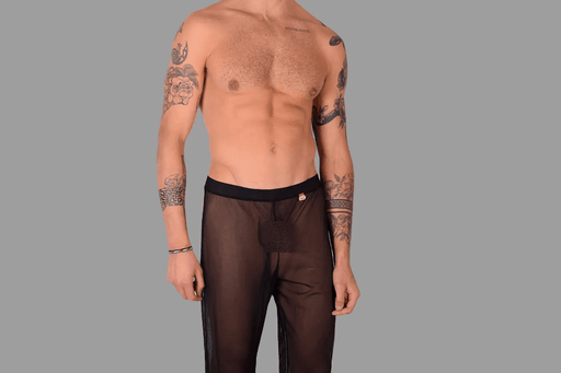 PIKANTE Sleepwear You Mesh Pants Soft See - Through Ankle Length Black 0490 42