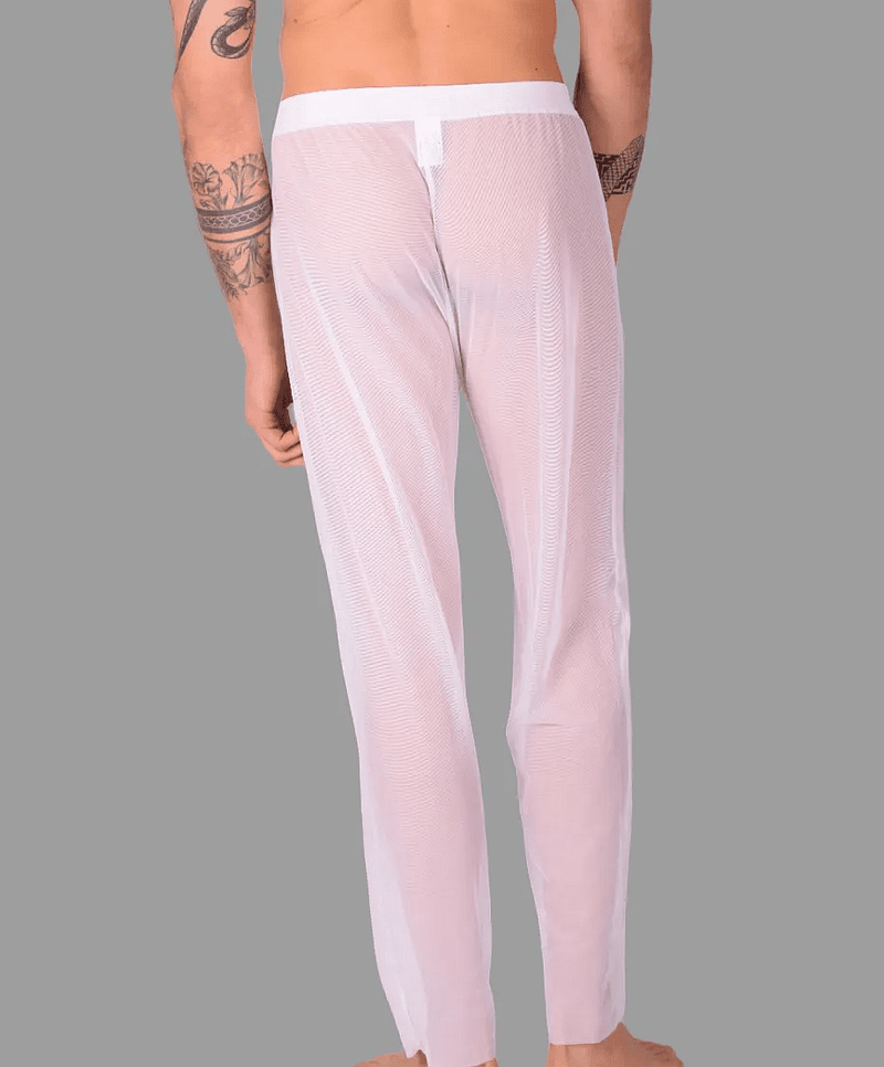 PIKANTE You Mesh Pants Supremely Soft See - Through Ankle Length Pant White 0490 410